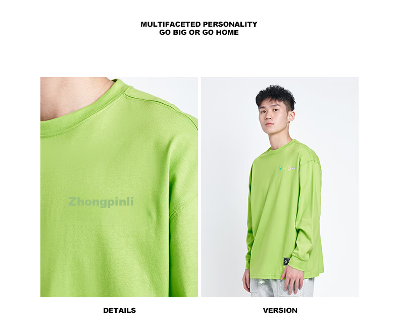 RIGORER Crew Neck Long Sleeve T-Shirt New Autumn Basketball Sports Training Fashion Embroidered Casual Pullover Sweatshirt 20