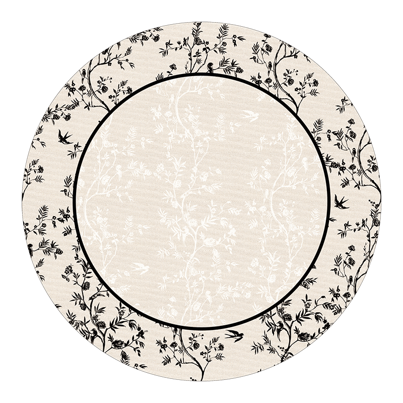 Shengwaluding Circular Carpet, Living Room Luxurious High-End Thickened Bedroom Sofa Home Decor Cream Style Non-Slip Carpet Upgraded Versio