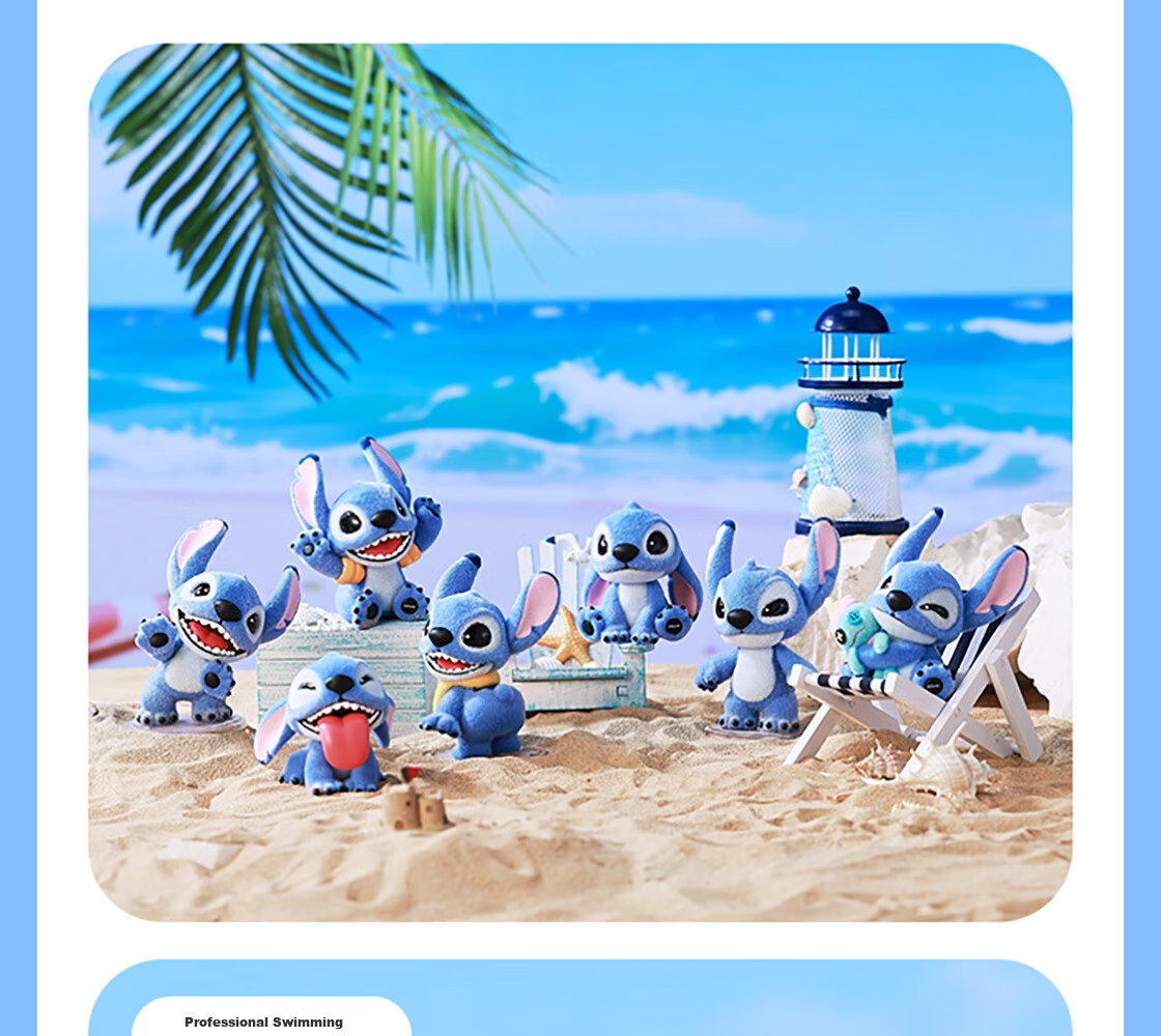 MINISO Disney Lilo & Stitch Plush Blind Box Figurine Toy Birthday Gift Display Box 8