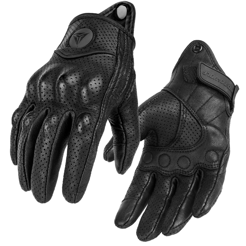 MOTOWOLF Motorcycle Gloves Riding Gloves Anti-Fall Genuine Sheepskin Summer Breathable Motorbike Off-Road Full Finger Unisex Four Seasons