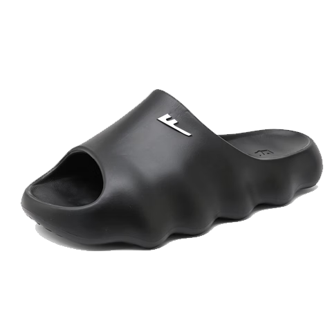 Warrior Antibacterial Men's Sports Slippers Odor-Resistant Non-Slip Silent Bathroom Indoor Outdoor Sandals HL0655 Black Size 42-43