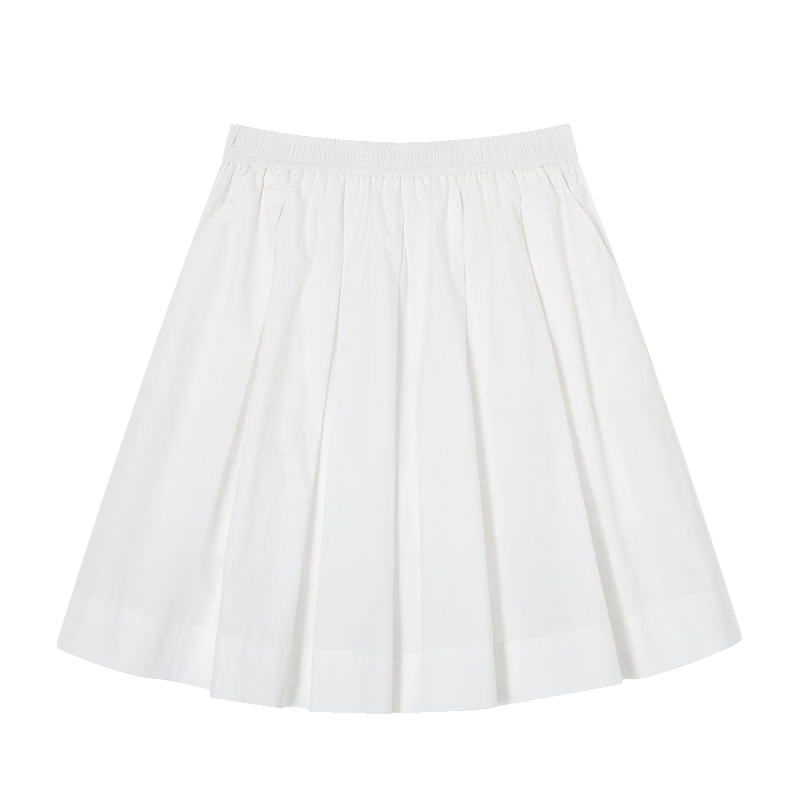 Demana [Yunxiang Pure Cotton] Spring Drawstring Elastic Waist Loose A-Line Umbrella Skirt Petite Loose Women's Half Skirt