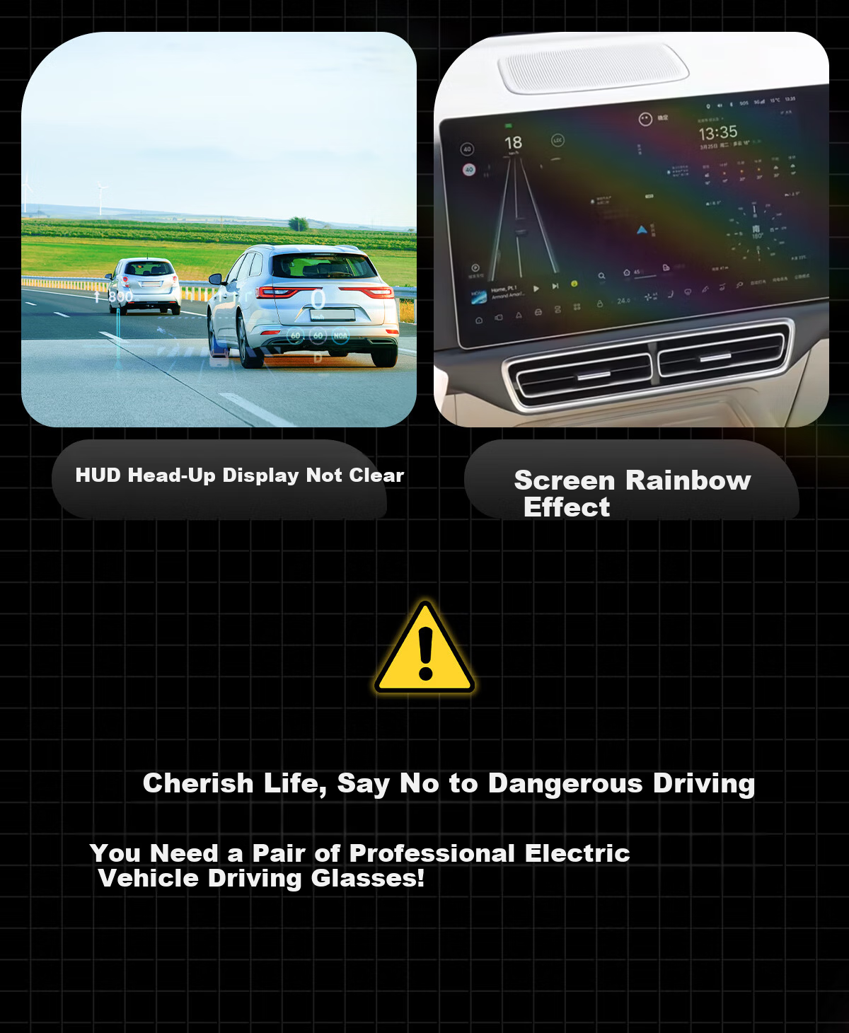 ZIPPO USA Polarized Clip-On HUD Heads-Up Display Photochromic Sunglasses Anti-Glare Electric Vehicle Driving 06E77 5