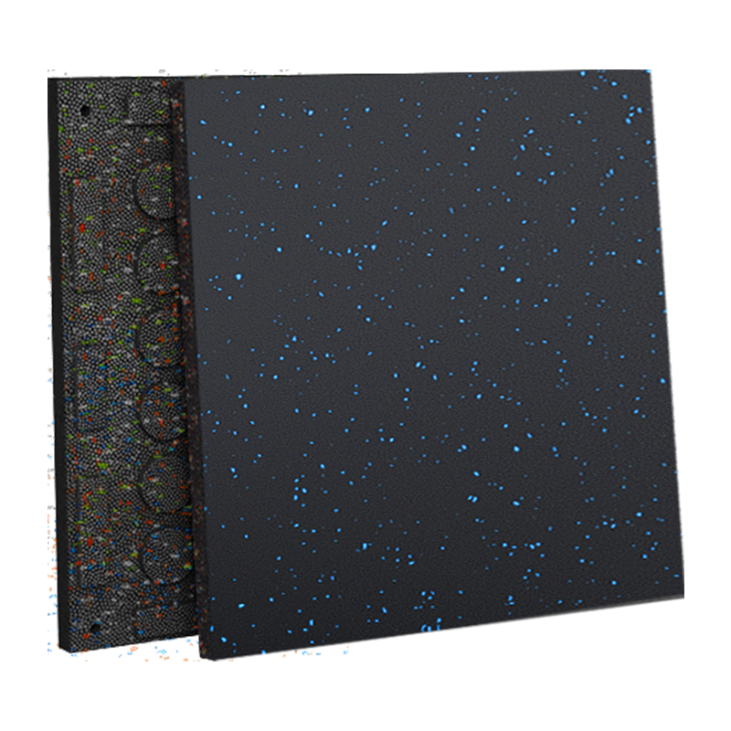 Modouyu Gym Shock-Absorbing And Soundproof Rubber Floor Mat Sample, Composite Flower Particle 10*10*2cm 3747 (3 Colors)