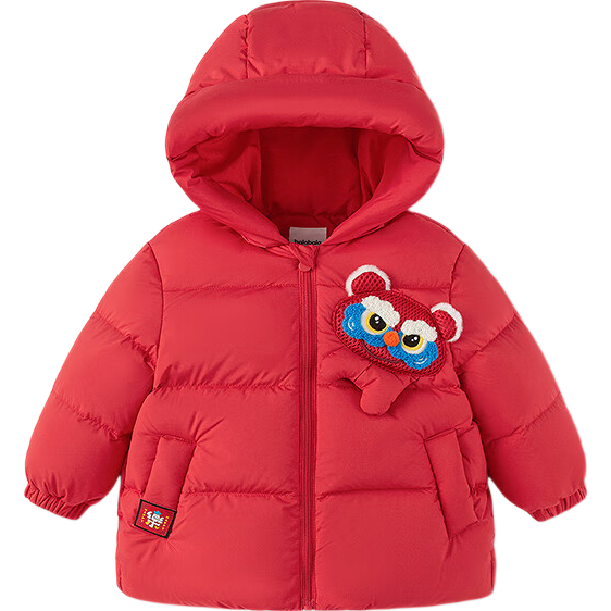 BALABALA Kids Down Jacket Boys Girls 2025 New Spring Festival Red Chinese Style Thickened Baby Coat