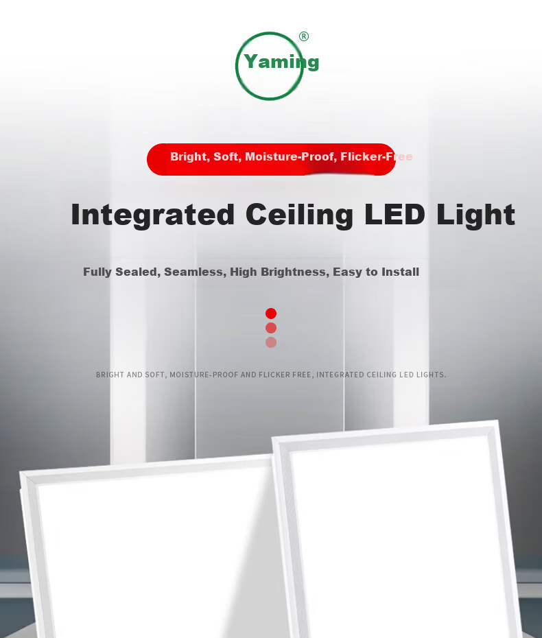 Yaming Integrated Ceiling LED Panel Light 300x600mm 35W Single Pack for Office Kitchen Bathroom Aluminum Buckle Plate Light 2