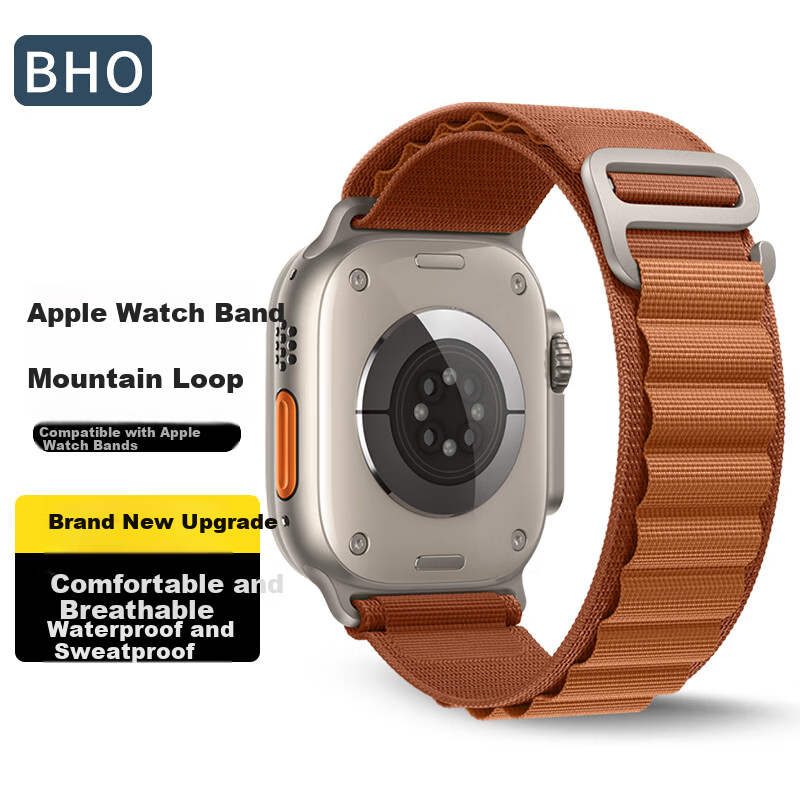 BHO Nylon Loop Band for Apple Watch S11/S10/Ultra 3, Compatible with iWatch S9/8/7/6/5/4/SE3/2