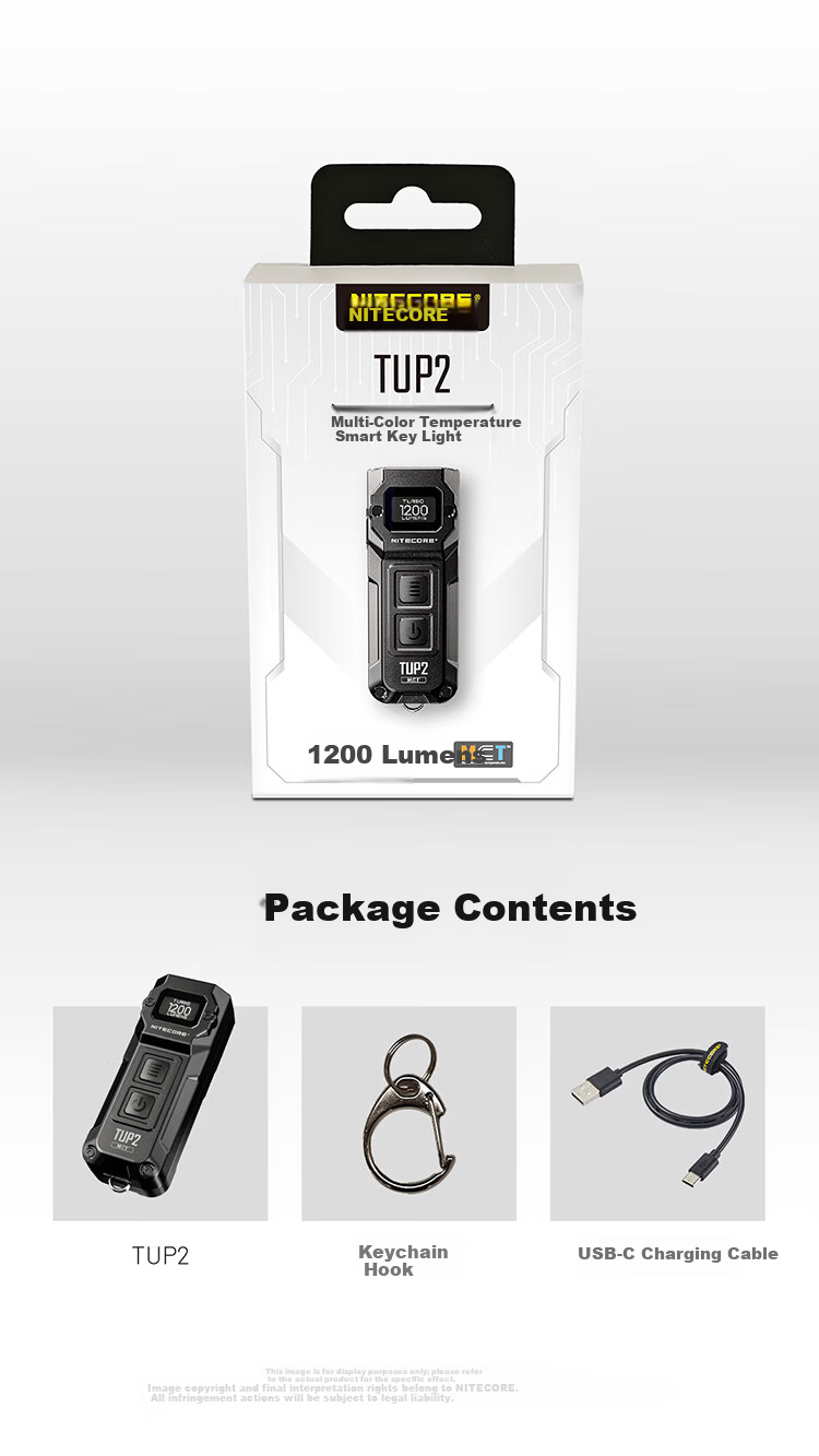 NITECORE TUP2 Obsidian Black Multi-Color Temperature Keychain Light Outdoor Portable Mini Flashlight EDC Lighting 14