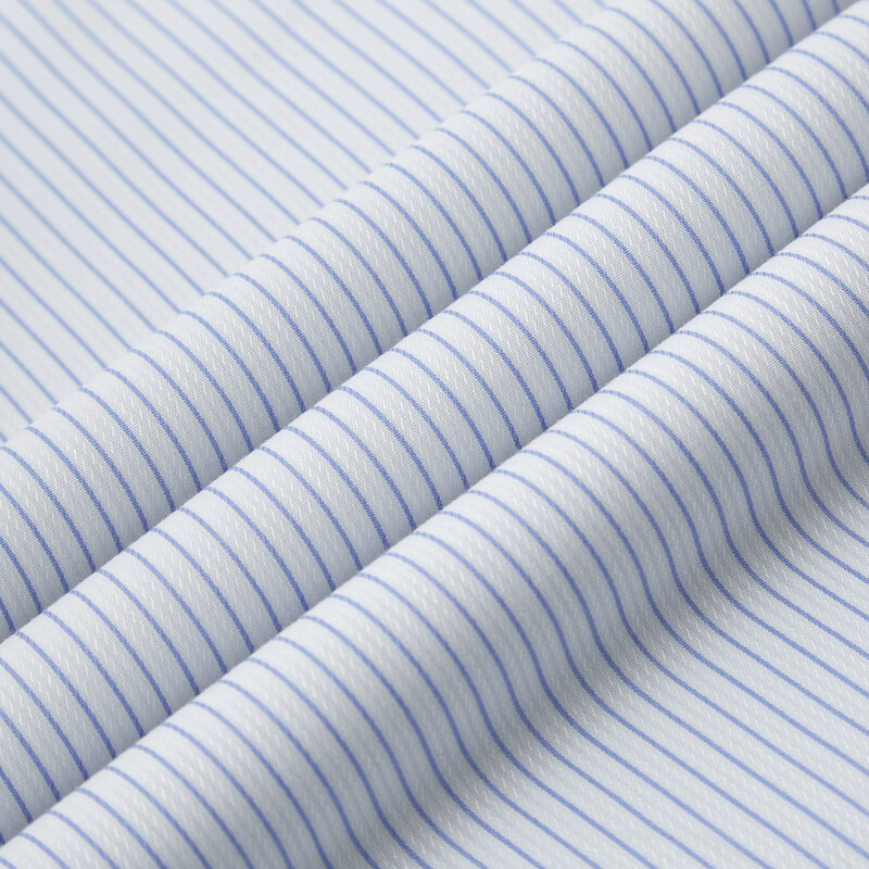 FIRS 100% Cotton Liquid Ammonia Wrinkle-Free Long Sleeve Shirt Men Business Casual Spring Vertical Stripe Collar Shirt