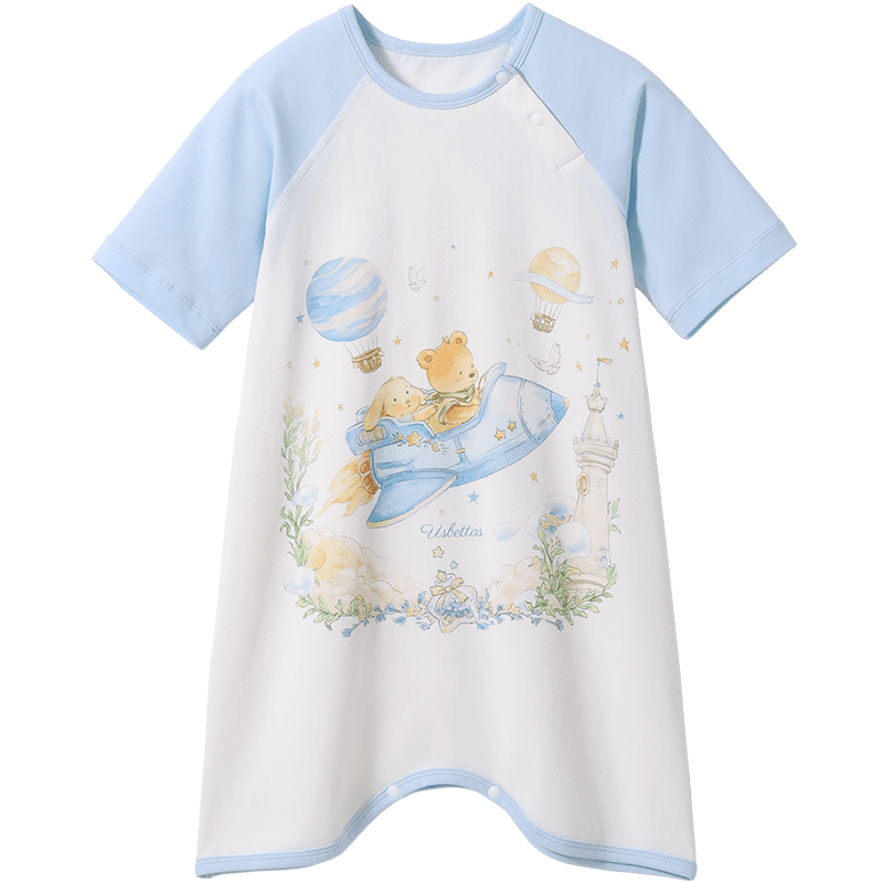 Betis Baby Clothes Pure Cotton Class A Summer New Sleep Robe Baby Pajamas Children's Nightgown All-Season Universal