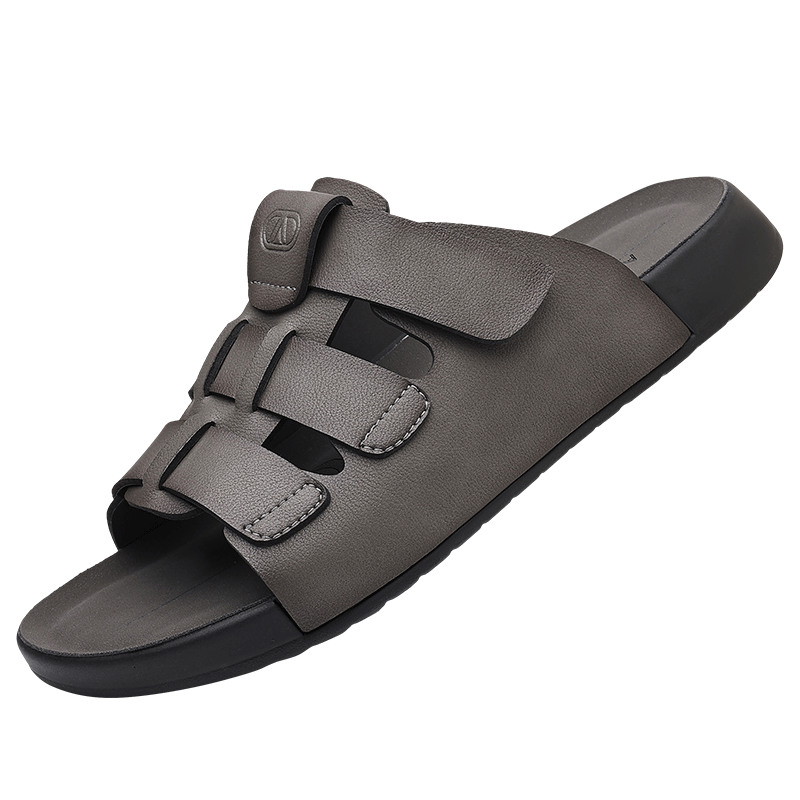 Aokang Summer Men's Casual Beach Sandals Gray Size 42