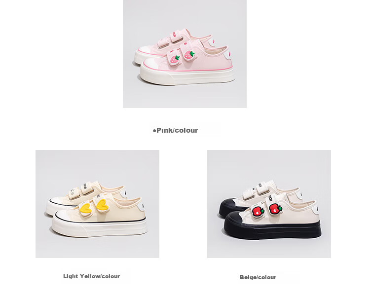 Warrior Women's Thin Canvas Shoes Magic Tape Casual Shoes L440BR Pink Size 38 2