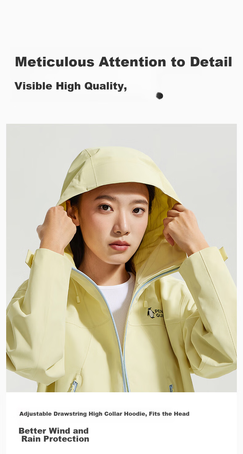Penguin Camel Collaboration Yulin Windbreaker 26 New Women's Single-Layer Lightweight Functional Outdoor Mountaineering Jacket M26BA6B001 23