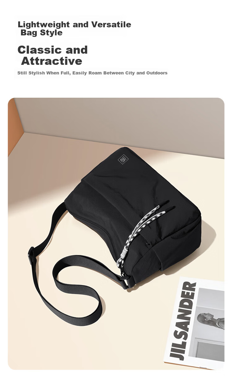 POLO Women's Casual Single Shoulder Crossbody Bag Large Capacity Sports Messenger Bag 12.9-inch iPad Outdoor Phone Bag 9