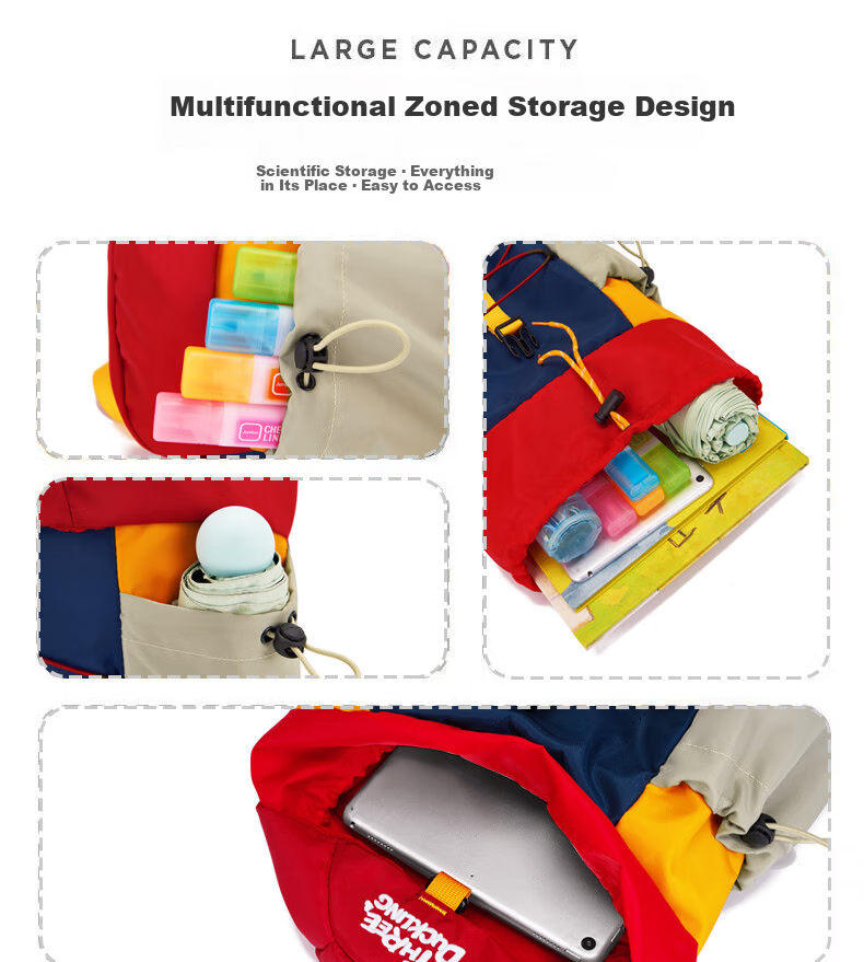 Three Duckling Kids Kindergarten Backpack Lightweight Outdoor Travel School Bag for Boys and Girls Brown 11