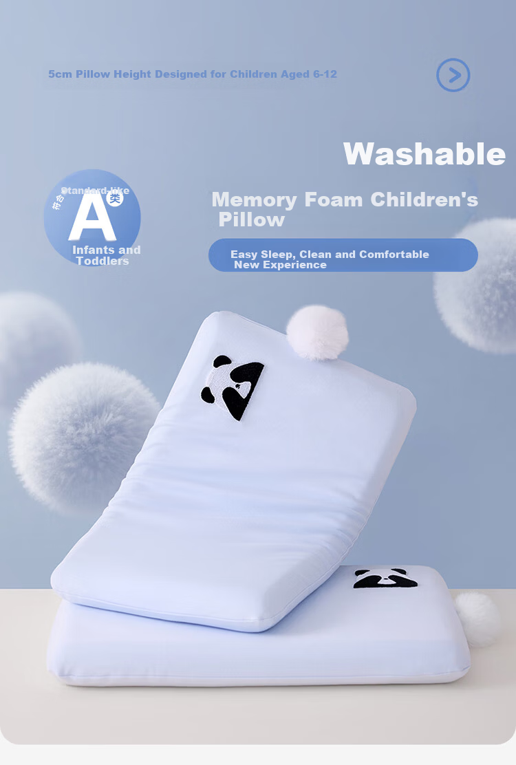 Dohia Pillow Children's Dormitory Memory Foam Pillow Student Slow Rebound Memory Pillow 50*30*5cm [Low Pillow] 1