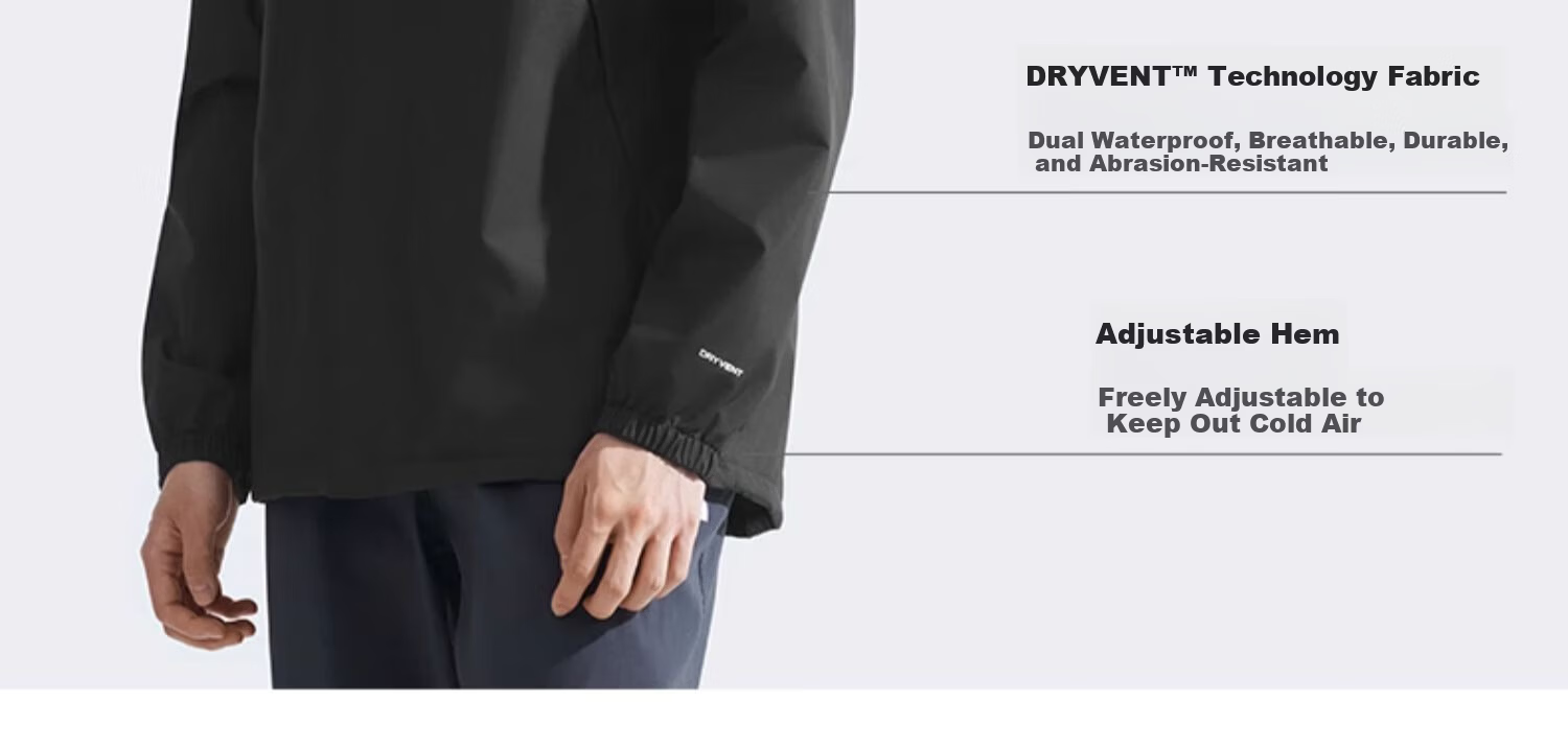 The North Face Men's Outdoor Waterproof Windproof Hard Shell Jacket 8DRZ Black/4H0 XL 1