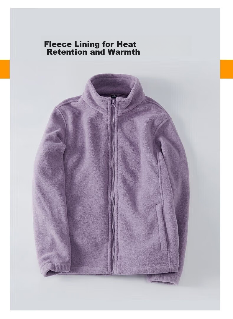 JEEP SPIRIT Unisex 3-in-1 Outdoor Windproof Warm Cold-Resistant Jacket Set 5