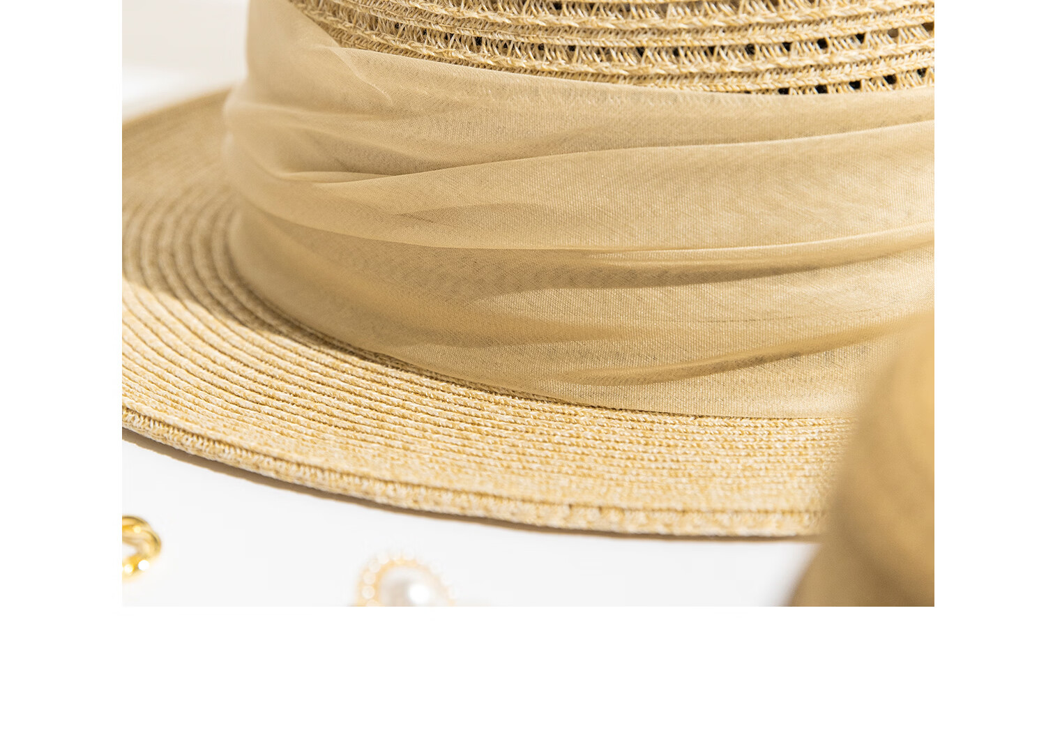 FANCET Mulberry Silk Waistband Straw Hat for Women Summer Beach Vacation French Flat Top Sunshade Sunscreen Luxury Elegant Hat 8