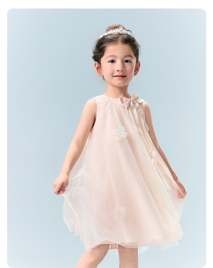 Balabala Kids Dress 2026 Summer New Girls Baby Vest Dress Sweet Mesh Princess Dress 21