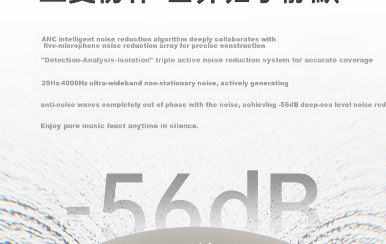 IKF Ling [Suzuka Chiba Collaboration] Over-Ear Bluetooth Headphones Wired and Wireless Anime Gaming Sound Localization 56dB Noise Cancelling Head Tracking Smoke Gray 17