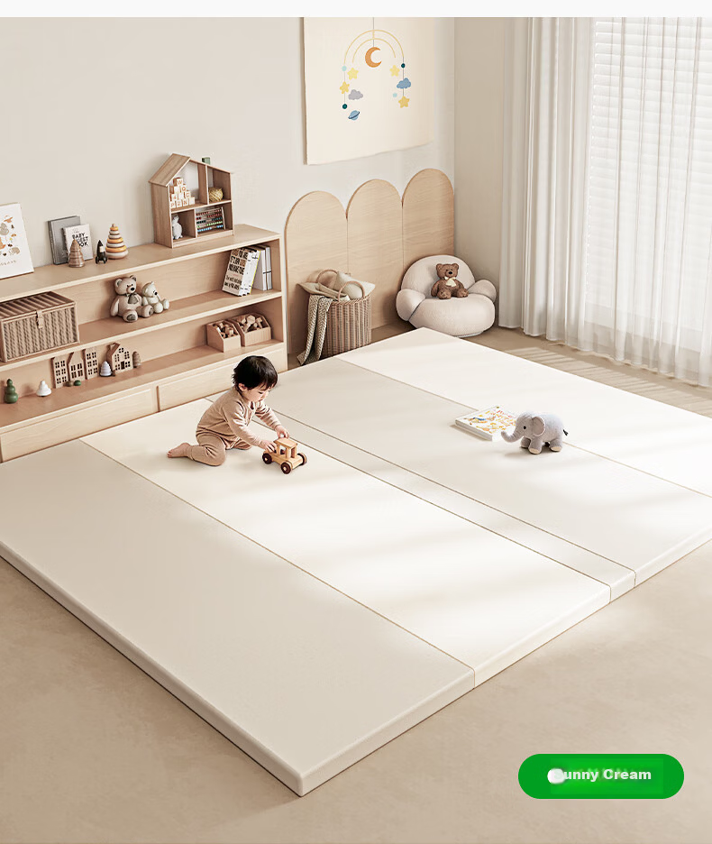 BG-BABYGO Foldable IXPE Crawling Mat 4cm Thick Baby Anti-Fall Playpen Floor Mat Head Protection Baby Grade 41