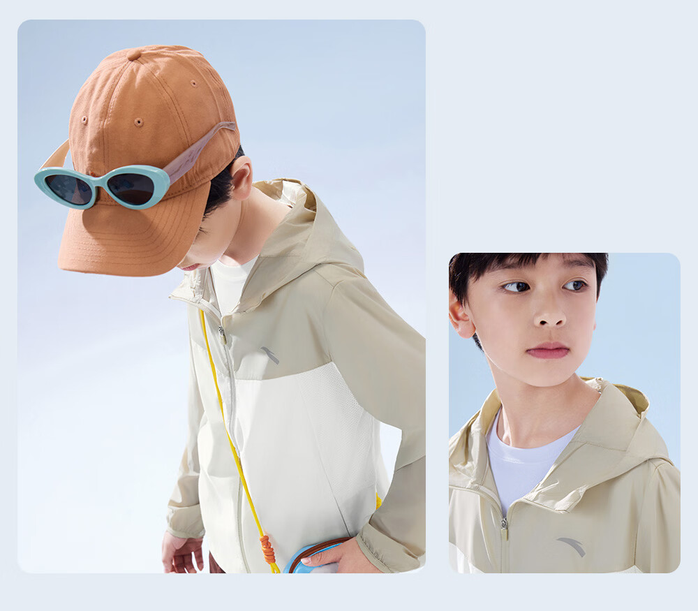 Anta Kids Sun Protection Jacket Boys UPF50+ Summer 2026 Girls Breathable Lightweight Jacket A72627602 19