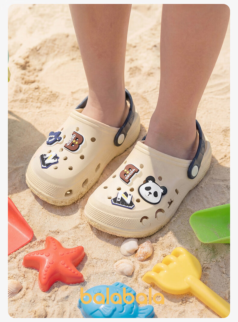 Balabala Kids Summer Clog Sandals Girls Outdoor Cartoon Bath Slippers Boys Home Large Kids Beach Shoes 18