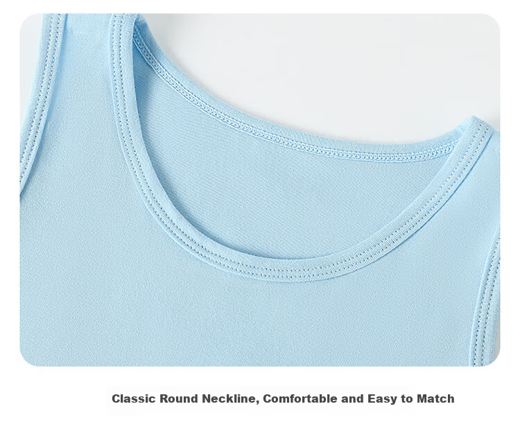 Bingxue Kapok Boys' Cotton Summer Thin A-Class Tank Top Children's Vest Basic Innerwear Casual Shirt for Boys 14