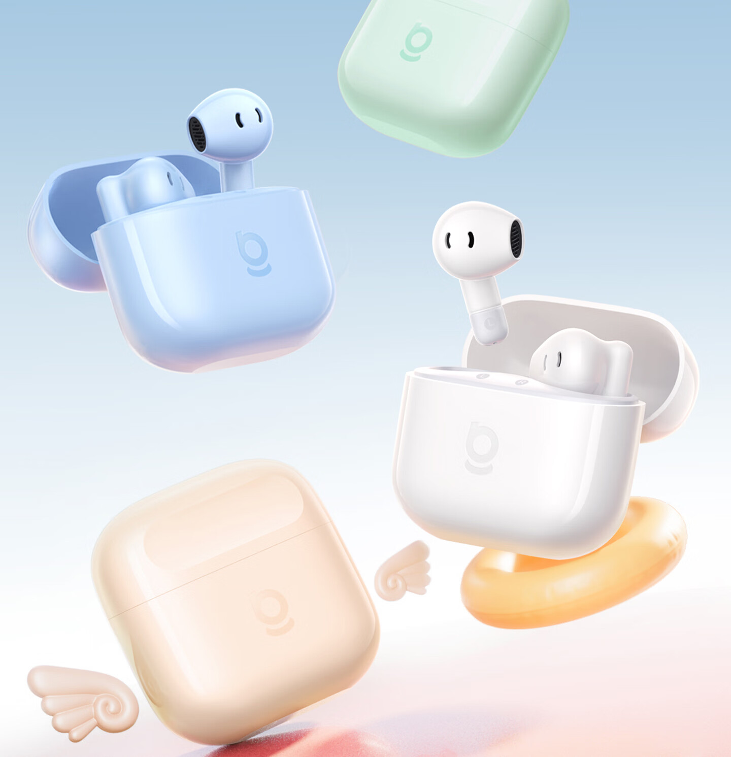 Baseus TWS1 Semi In-Ear True Wireless Earbuds Comfortable Bluetooth Earphones Low Latency for Apple Huawei Vivo Honor Phones 2