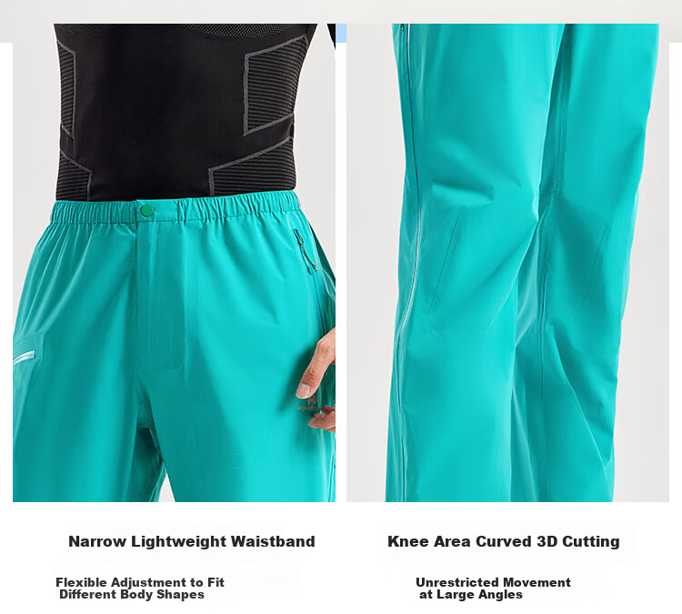 Toread Jin Yi Wei LT Men's Outdoor Windproof Waterproof High-Altitude Mountaineering Pants Ultra-Light Rainproof Breathable Hiking Trousers 9