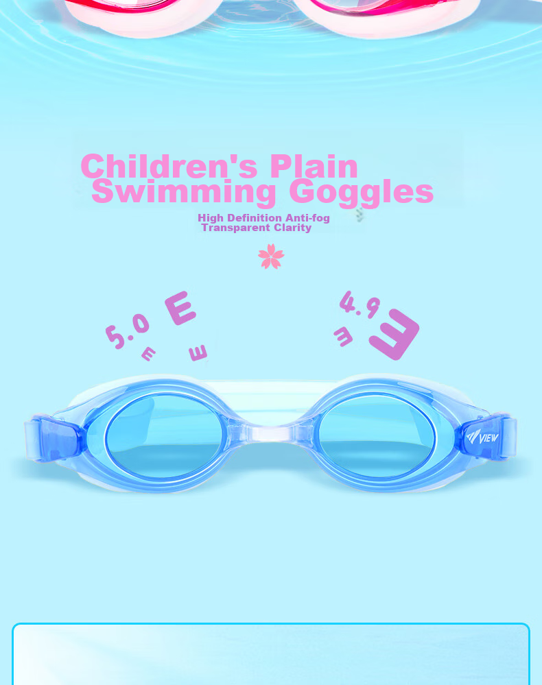 View Children's Swimming Goggles for Boys And Girls, Large Frame Swim Glasses, Waterproof Anti-Fog High-Definition Eye Protection Diving Equipment V770JA 10