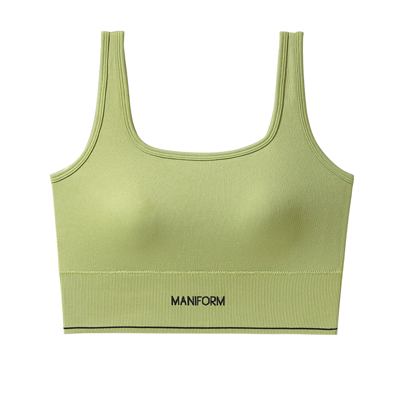 Manifen Square Neck Padded Seamless Bra Cup Sports Vest Women's Underwear Seamless Innerwear Base Layer Wearable Small Camisole
