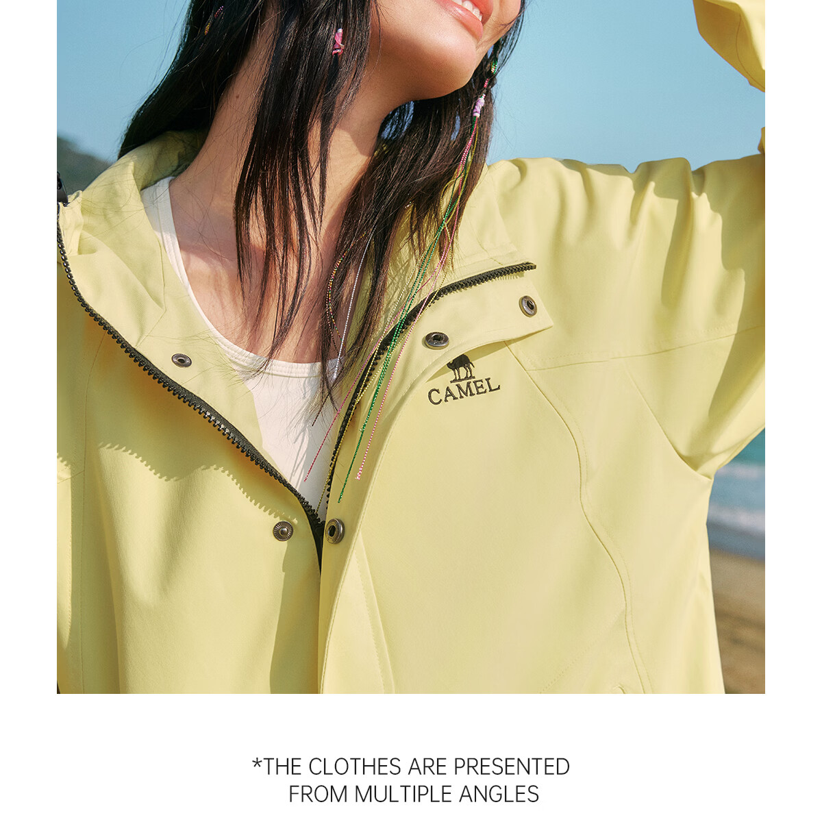 Camel Mountain and Sea Jacket Unisex Windproof Casual Sports Outdoor Hiking Coat Spring Autumn M13CA6V040 23
