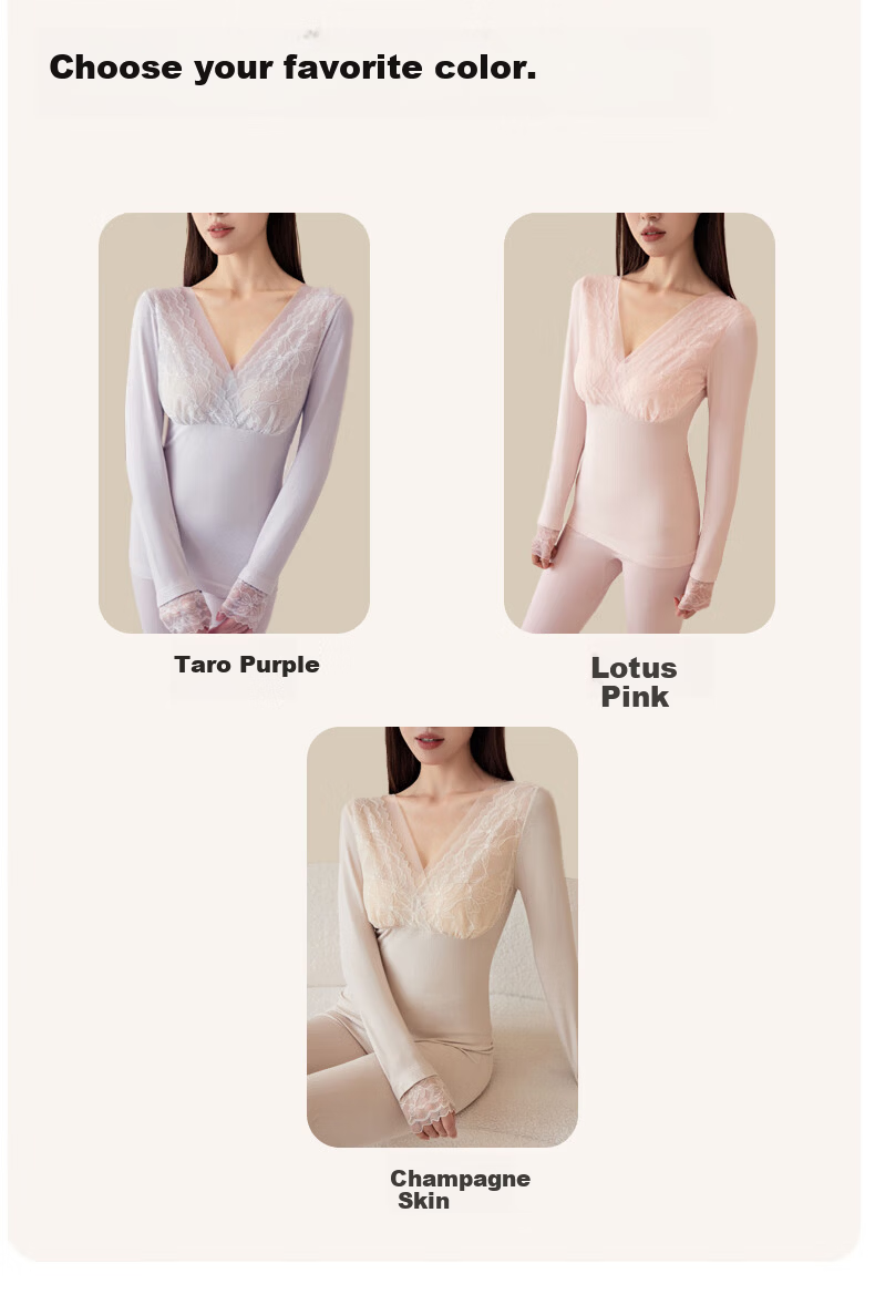 GUJIN Women's Thermal Underwear Set with Merino Wool, Slim Fit Base Layer Top and Bottom for Autumn 7