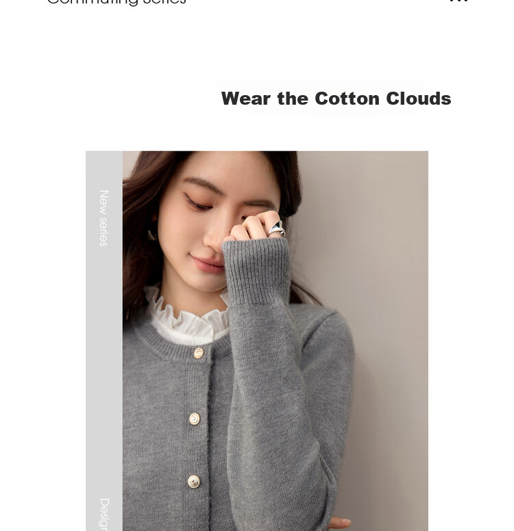 Sentubila Elegant Commuter Crew Neck Knit Sweater Women Autumn Soft Elastic Warm Thick Sweater Color Block Metal Button Long Sleeve Cardigan 2