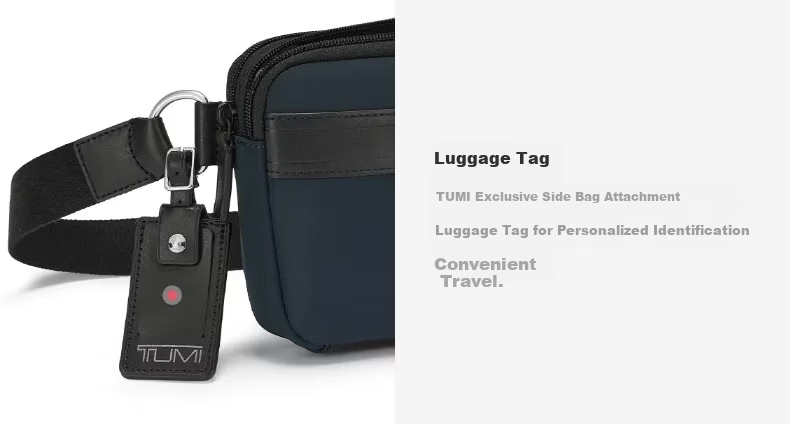TUMI MONROE Series Men's Black Waist Bag/Chest Bag Crossbody Sports Travel Gift for Boyfriend Husband 6