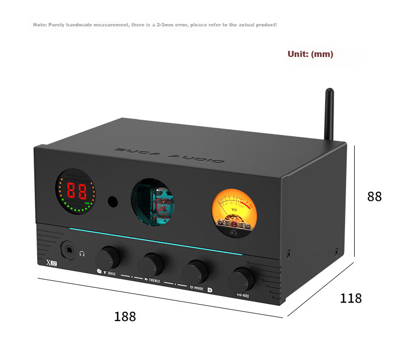SUCA AUDIO Voice Actor Creation X10 High Power Amplifier Power Amplifier with Bluetooth USB Digital Decoder Preamplifier Headphone Amplifier HiFi Audiophile Tube Amplifier Home HiFi Amplifier 25