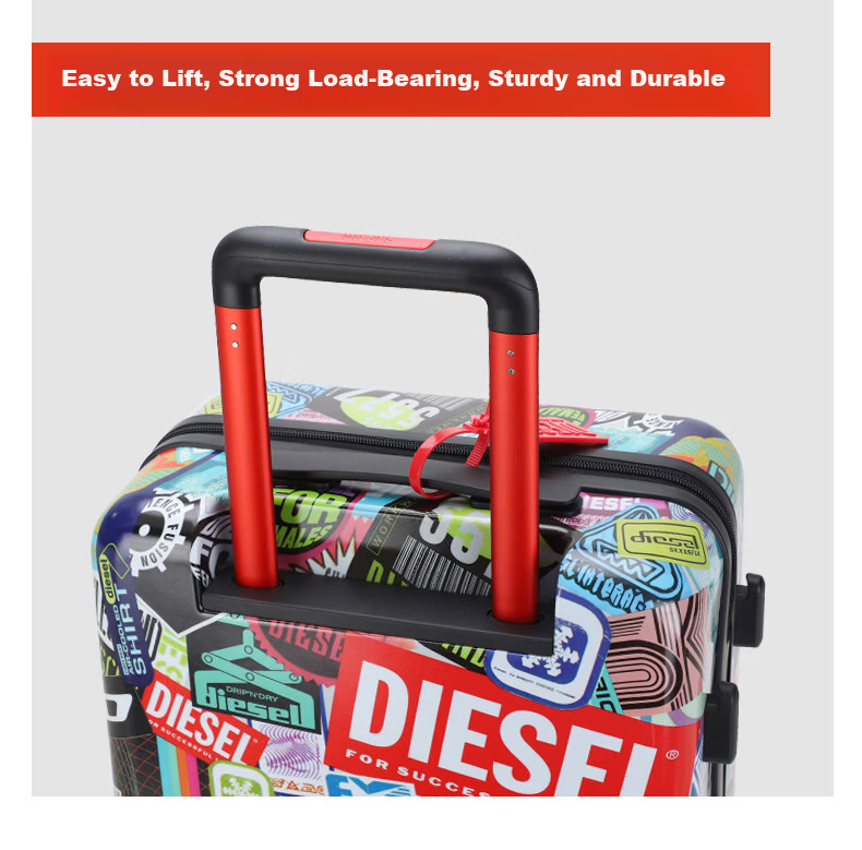 DIESEL Luggage Trendy Personalized Print Large Capacity Unisex Student Travel Suitcase PC Trolley Case 28 Inch Check-in Size 5