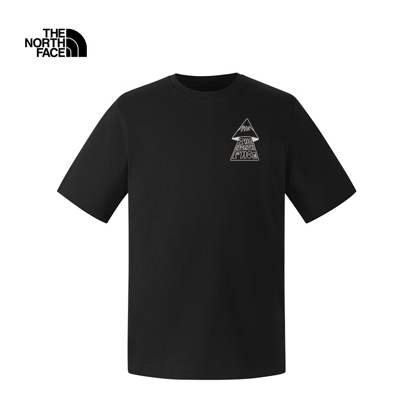 The North Face Unisex Printed Short Sleeve T-Shirt Outdoor Breathable 8GVR Black/JK3 L