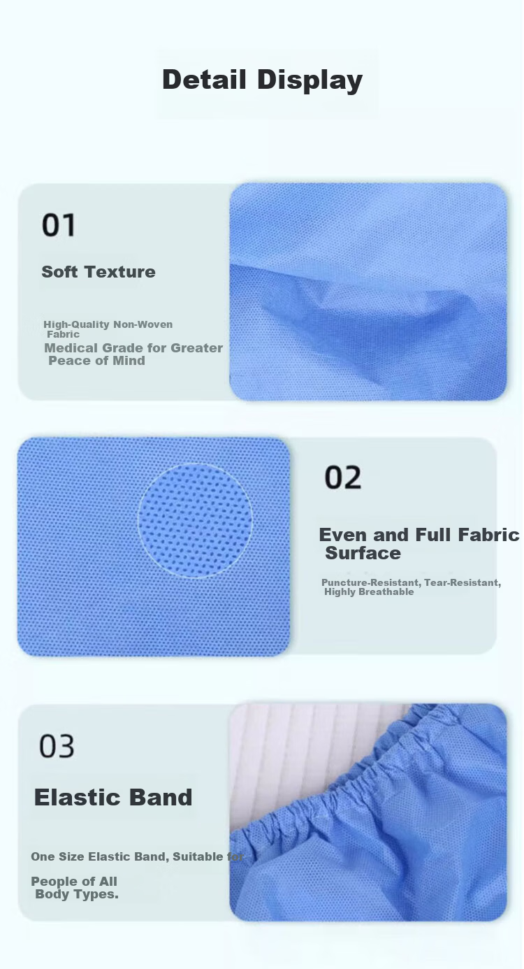 Xiangleme Disposable Colonoscopy Examination Pants Unisex Clean Non-Woven Skirt Pants Blue 4