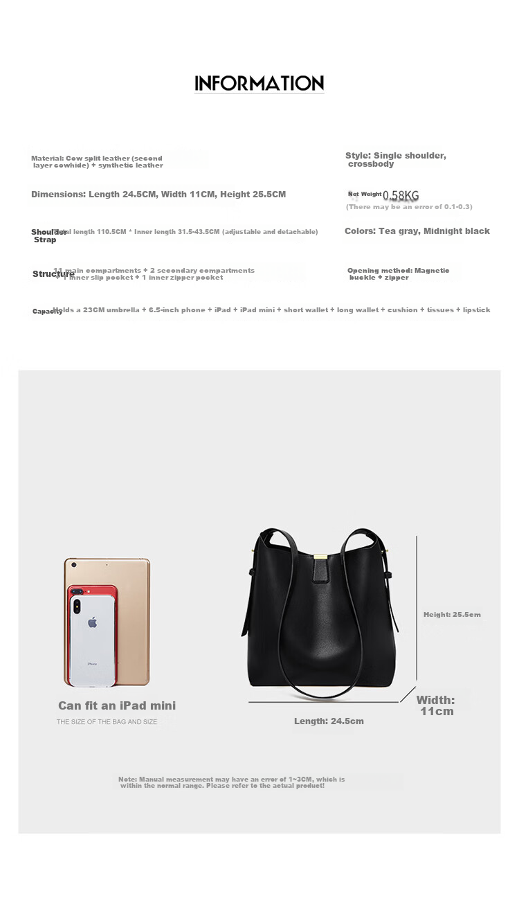 Nalandu Women's Bag 2026 New Cowhide Bucket Bag Shoulder Bag Crossbody Commuter Gift for Girlfriend 38 Goddess Festival Gift 9