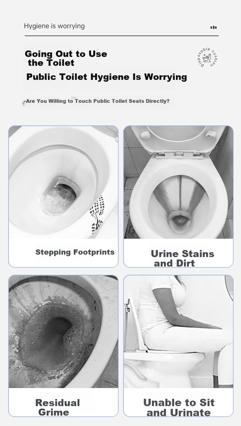 SOAO Disposable Toilet Seat Covers 50pcs Portable Travel Hotel Sanitary Maternity Pregnancy Toilet Seat Pads Individually Packaged 2