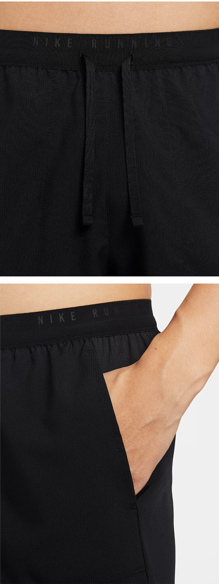 NIKE Men's Shorts, Sports Casual Woven Athletic Pants, IF2051-010, Black/gray, Size L 3