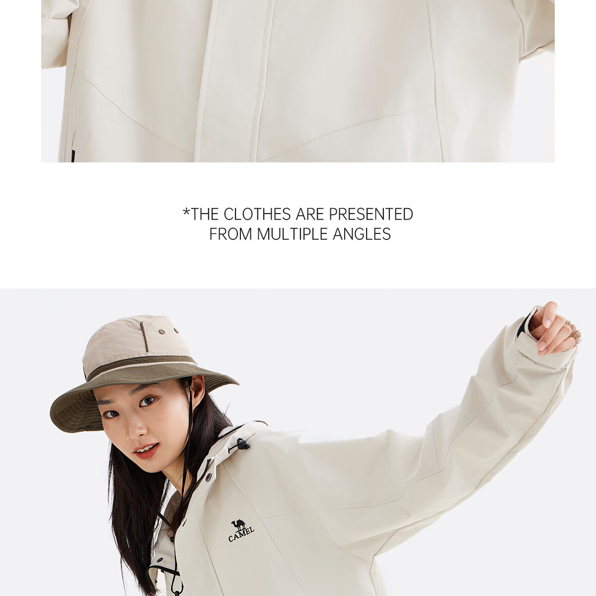 Camel Mountain and Sea Jacket Unisex Windproof Casual Sports Outdoor Hiking Coat Spring Autumn M13CA6V040 41