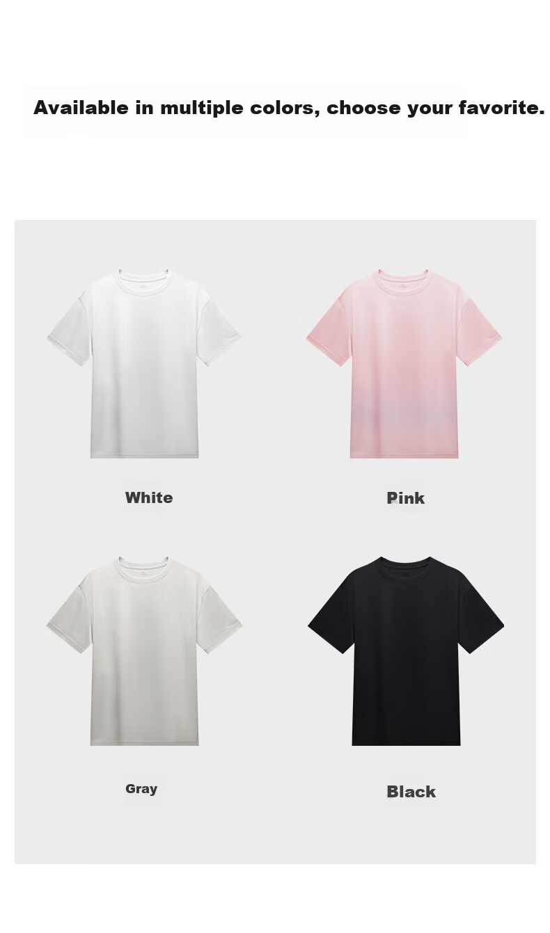 MiiOW New Water Shine T-Shirt Women's Liquid Ammonia 100% Cotton Crew Neck Casual Sports Base Shirt 11