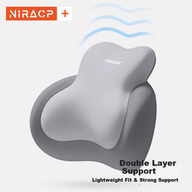 Nila Office Lumbar Support Cushion for Desk Chair, Ergonomic Backrest Pad for Long Sitting and Napping
