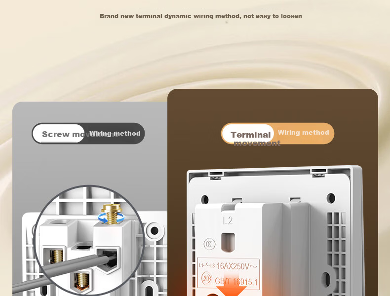 CHNT Switch Socket No-Paint Cream Style Large Panel Socket Faceplate Concealed X1M One-Gang Two-Way Control Phantom Silver Gray 22