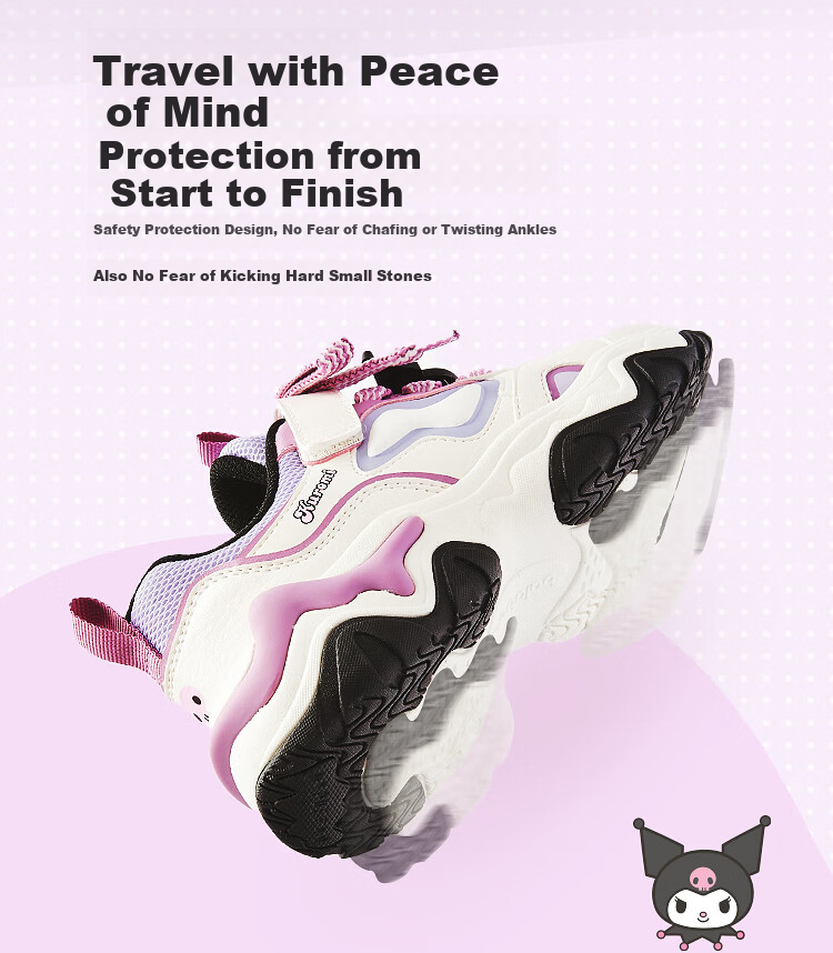 Balabala Kuromi IP Kids Running Shoes Boys Girls 2026 Spring Autumn Baby Sports Shoes Sweet Style 5