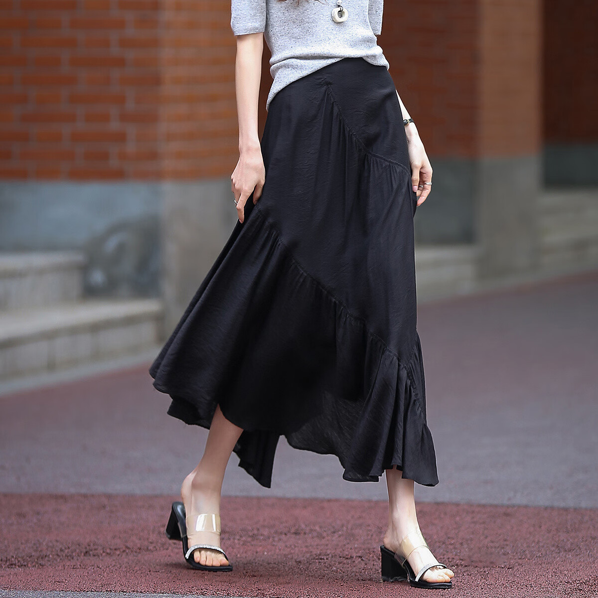 Demana [Artistic Utopia] Spring Design Irregular A-Line Fairy Pleated Mini Skirt for Women